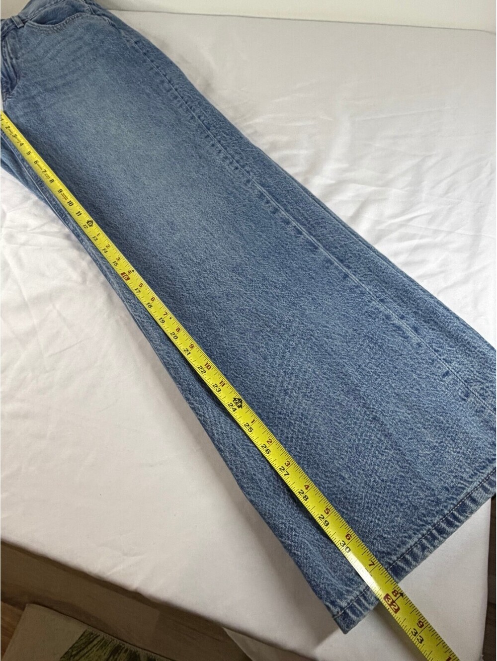 Aeropostale Jeans Womens 6 High Rise Baggy Wide Leg Light Wash - Picture 5 of 5